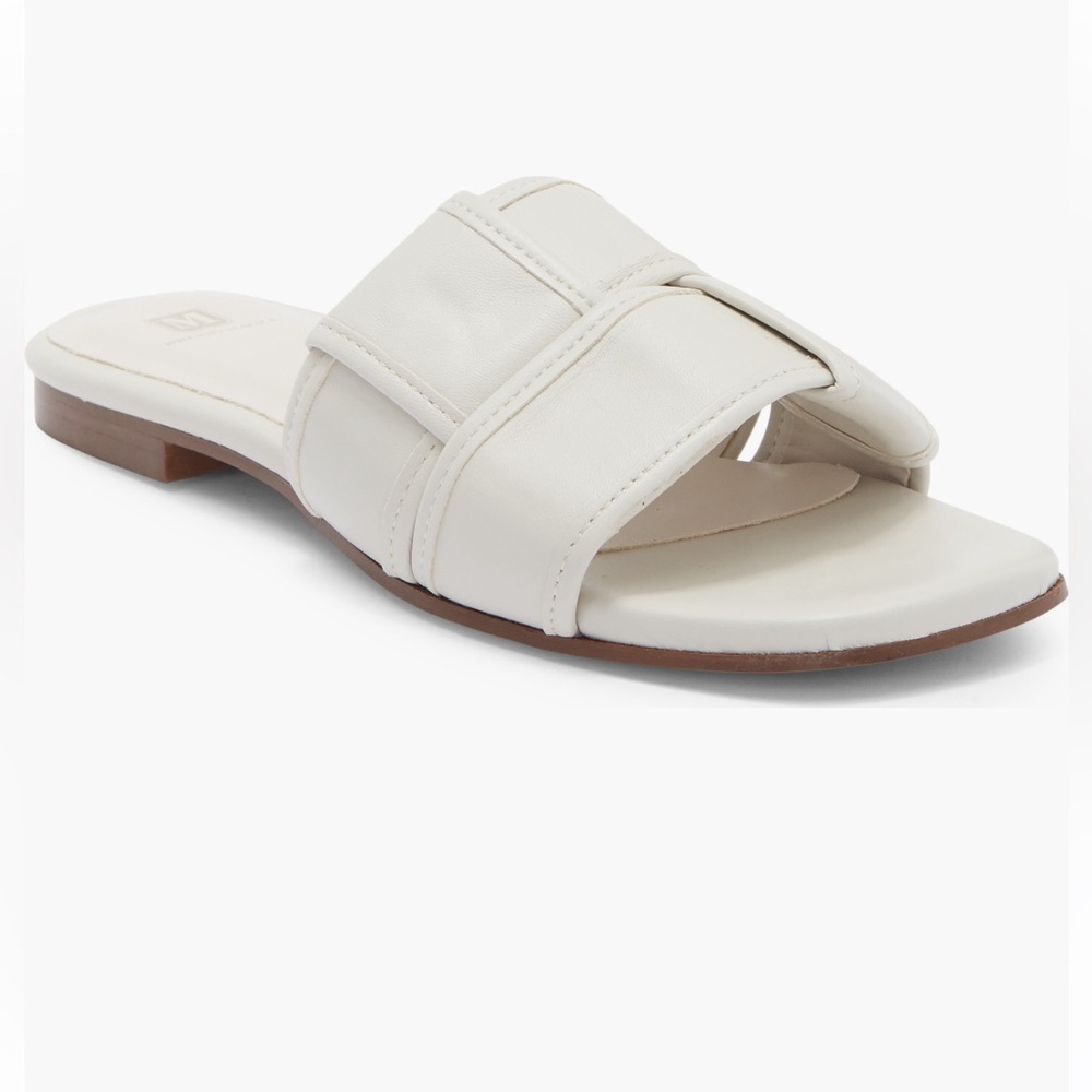 Bruno Magli Cream Slide Sandals